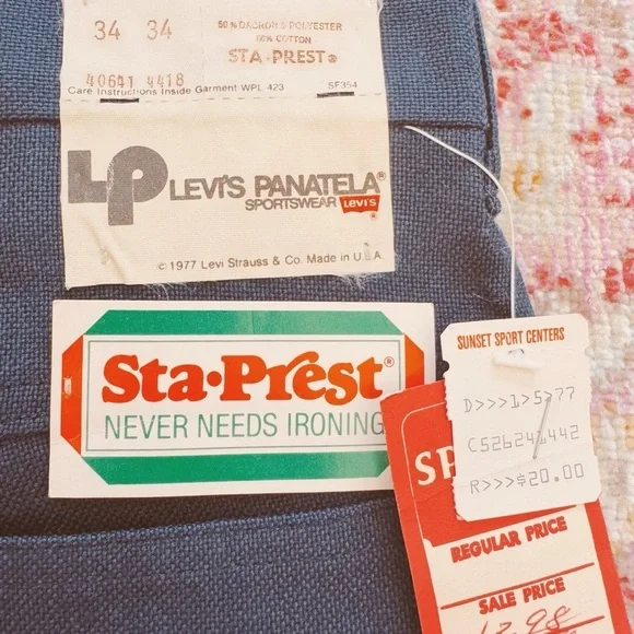 Levi's, NWT Men's Vintage Blue Chinos - Picture 3 of 4